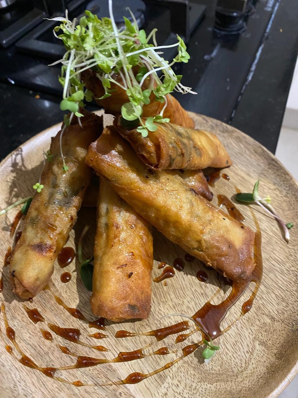 Spring Rolls, Micro Herbs — Small Plates